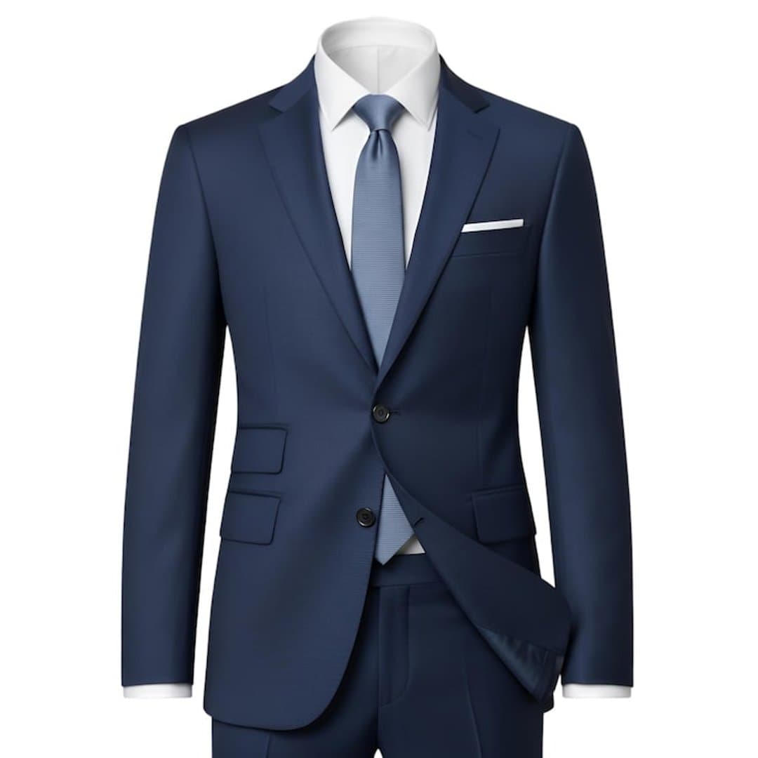 Men's navy blue suit